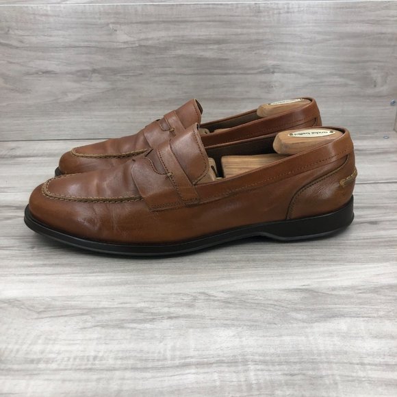 Cole Haan Loafers Men's 10.5 Brown Leather Penny Slip On Shoes - Picture 3 of 12